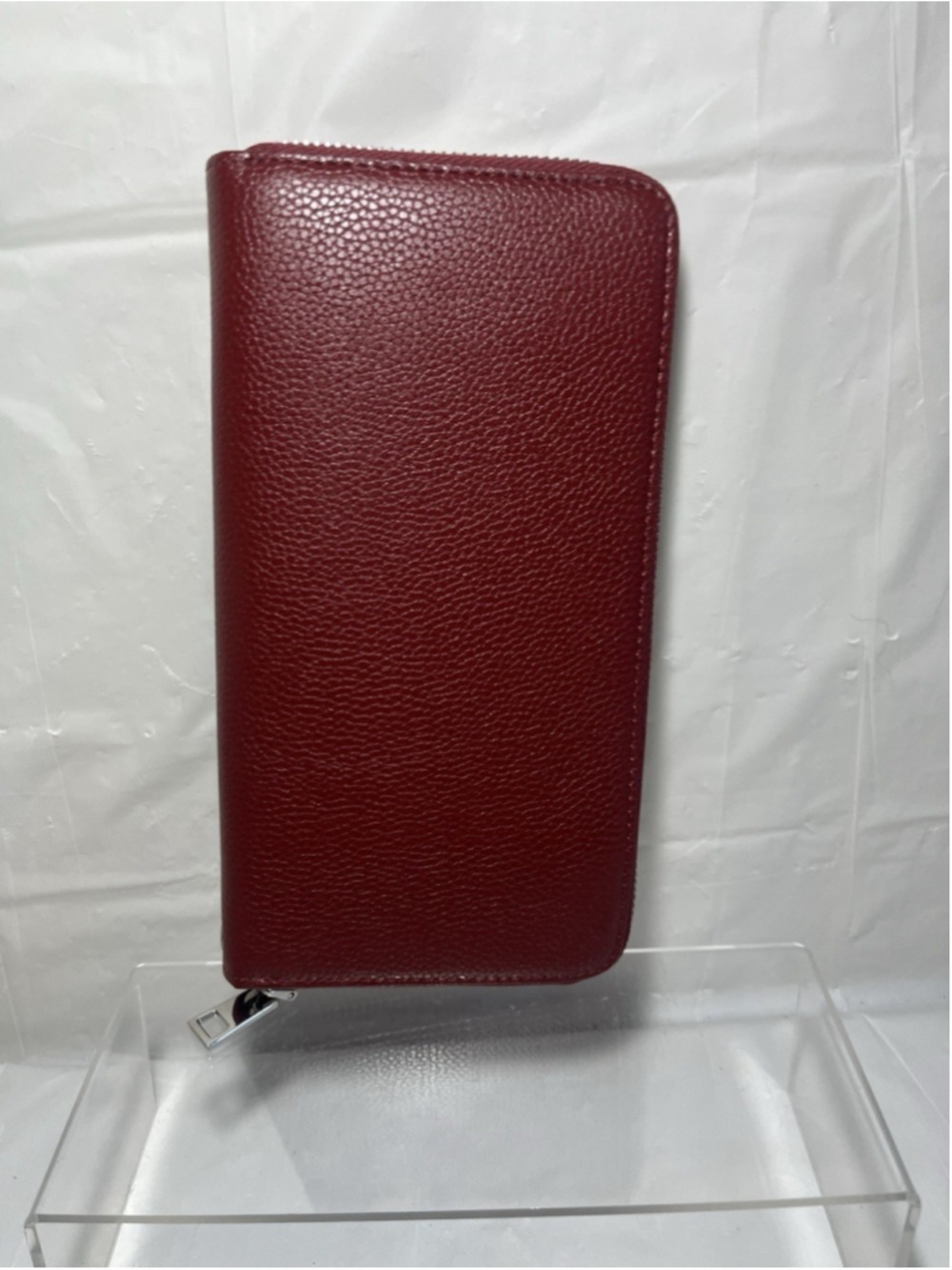 MINKUROW Wallet RFID Blocking Leather Wallet Long Credit Card Clutch Red Wine